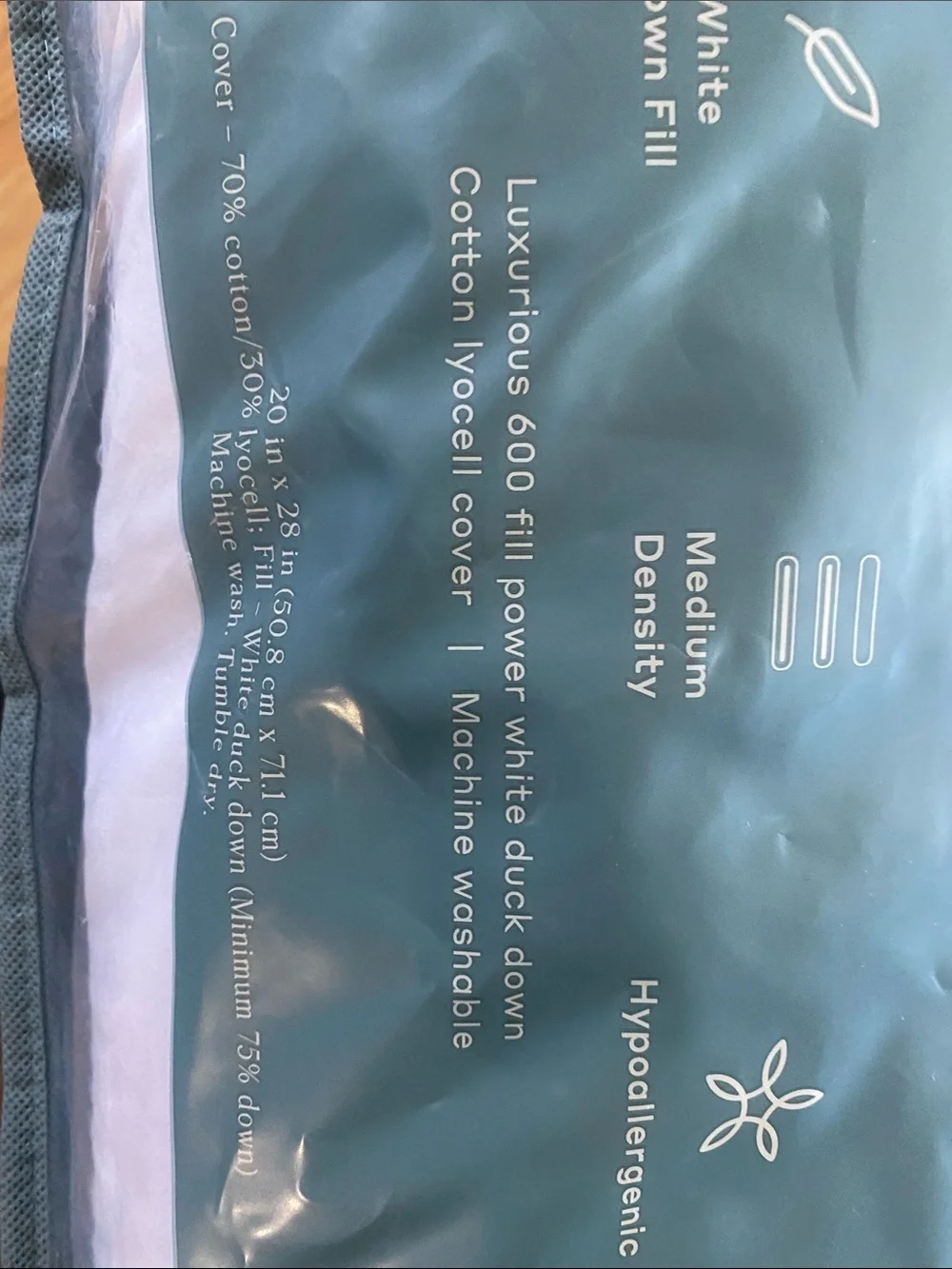 NWT  Casaluna White Down Pillow